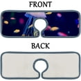 thumbnail image 7 of SKYSONIC Faucet Absorbent Mat 2 Pcs Colorful Fishes And Jellyfish Kitchen Faucet Splash Catcher Washable Counter Drying Pads Behind Faucet for Kitchen Bathroom, 7 of 7