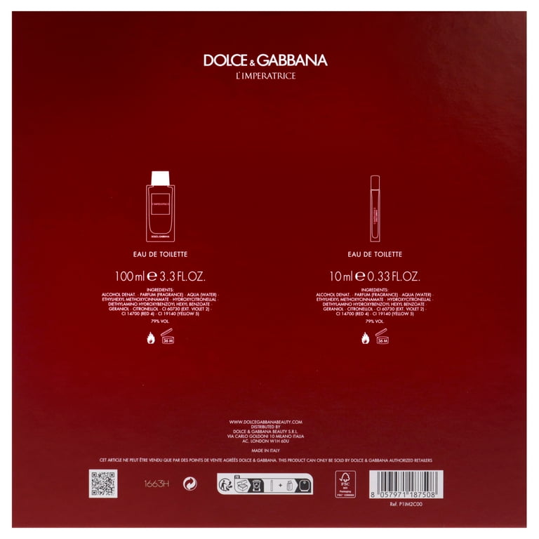 Dolce and Gabbana LImperatrice , 2 Pc Gift Set 3.3oz EDT Spray