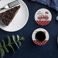 thumbnail image 6 of FMSHPON Independence Day American Flag Retro Truck Set of 6 Round Coaster for Drinks, Absorbent Ceramic Stone Coasters Cup Mat with Cork Base for Home Kitchen Room Coffee Table Bar Decor, 6 of 6