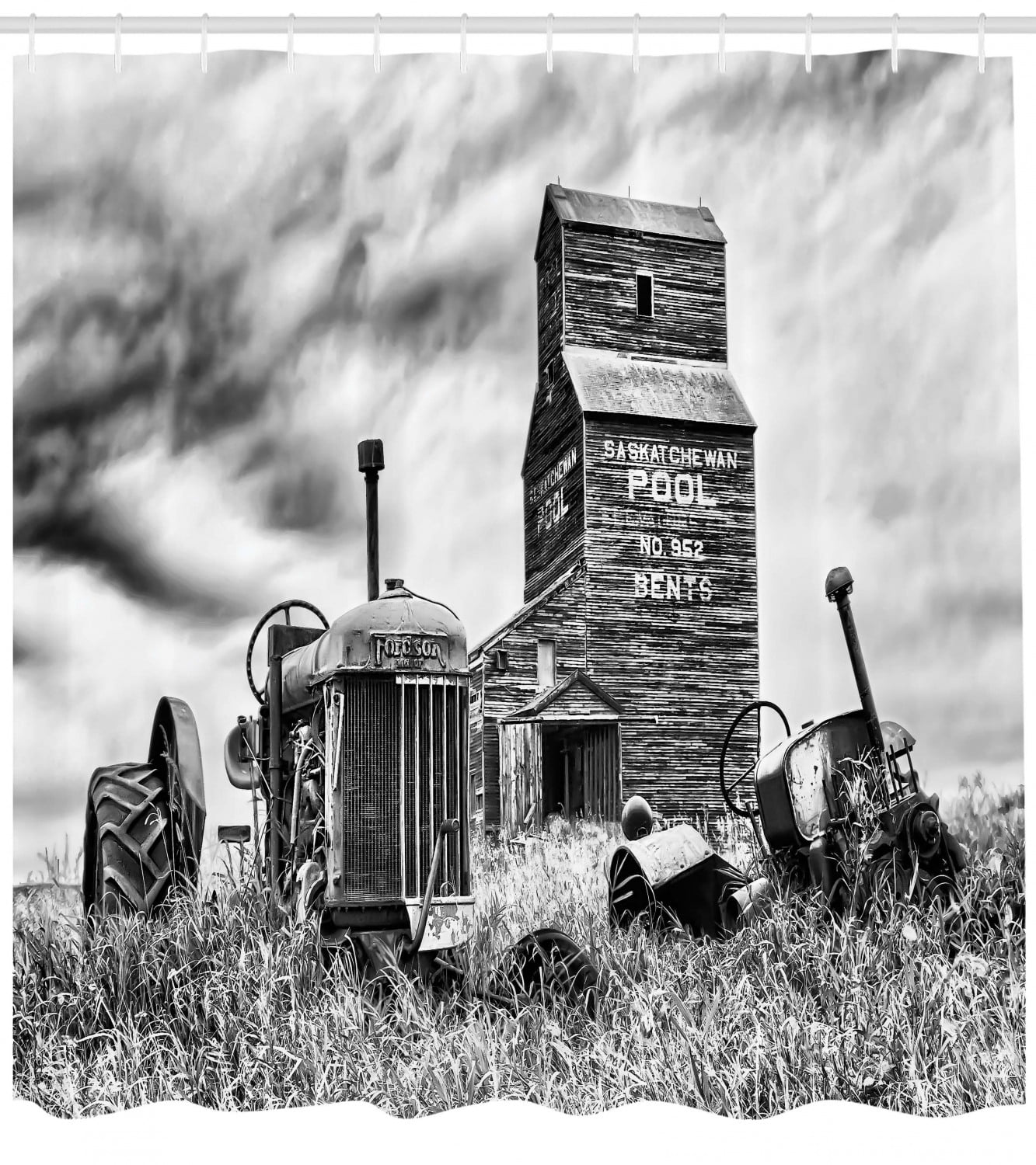 Industrial Decor Shower Curtain Set, Old 60S Abandoned ...