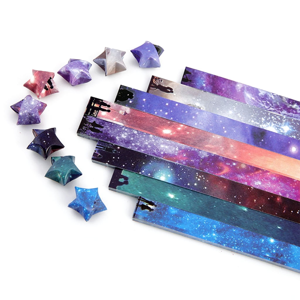 Whigetiy 540 Sheets Colorful Origami Stars Paper Creative Multiple Color Lucky  Star Origami Paper Strip Hand Paper Craft Supplies 