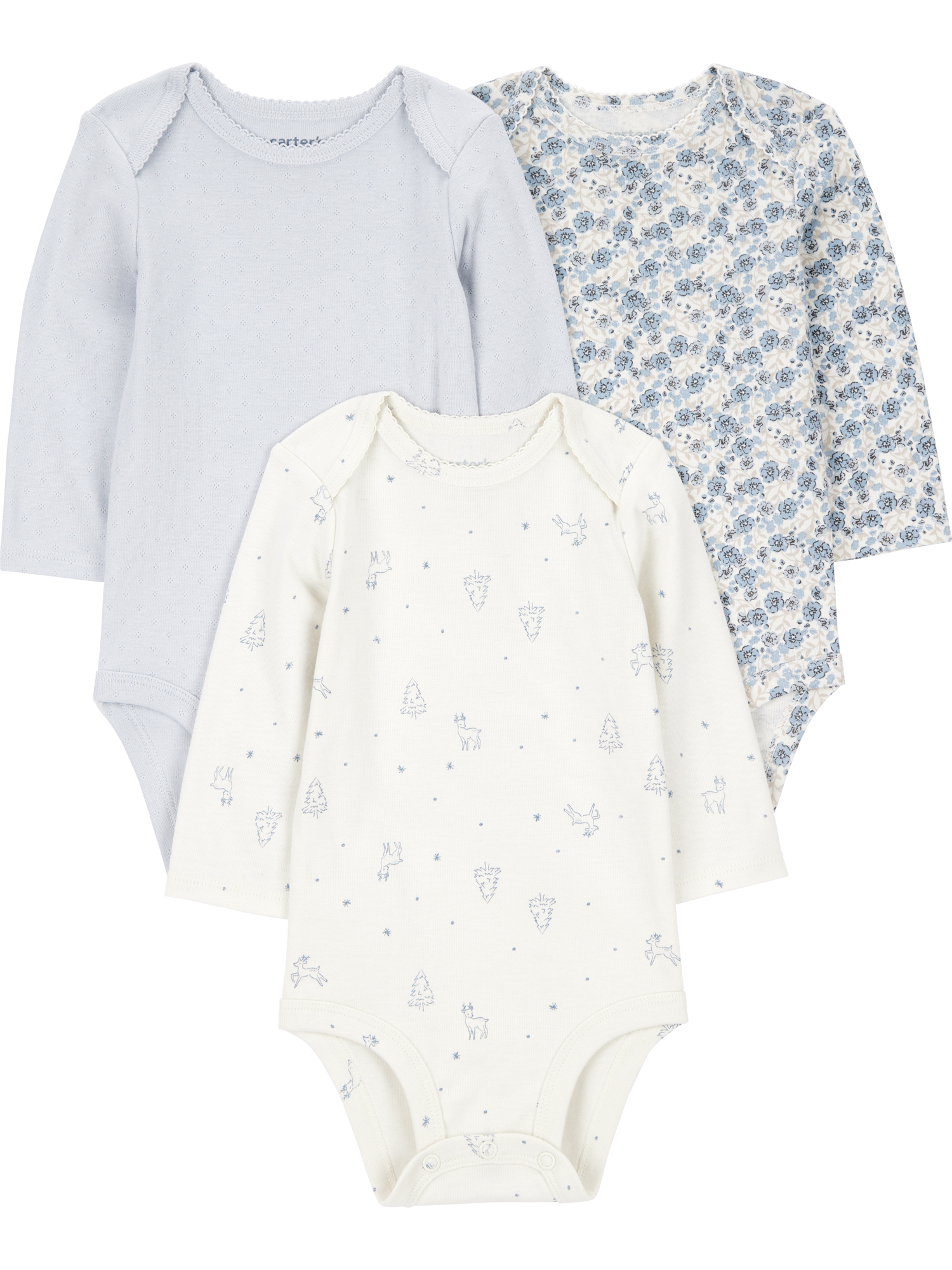 Carter's Child of Mine Baby Bodysuits, 3-Pack, Sizes Preemie-18 Months