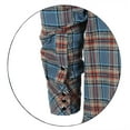 thumbnail image 5 of Gioberti Men 100% Cotton Western Flannel Plaid Shirt w/Snap-on Button, 5 of 6