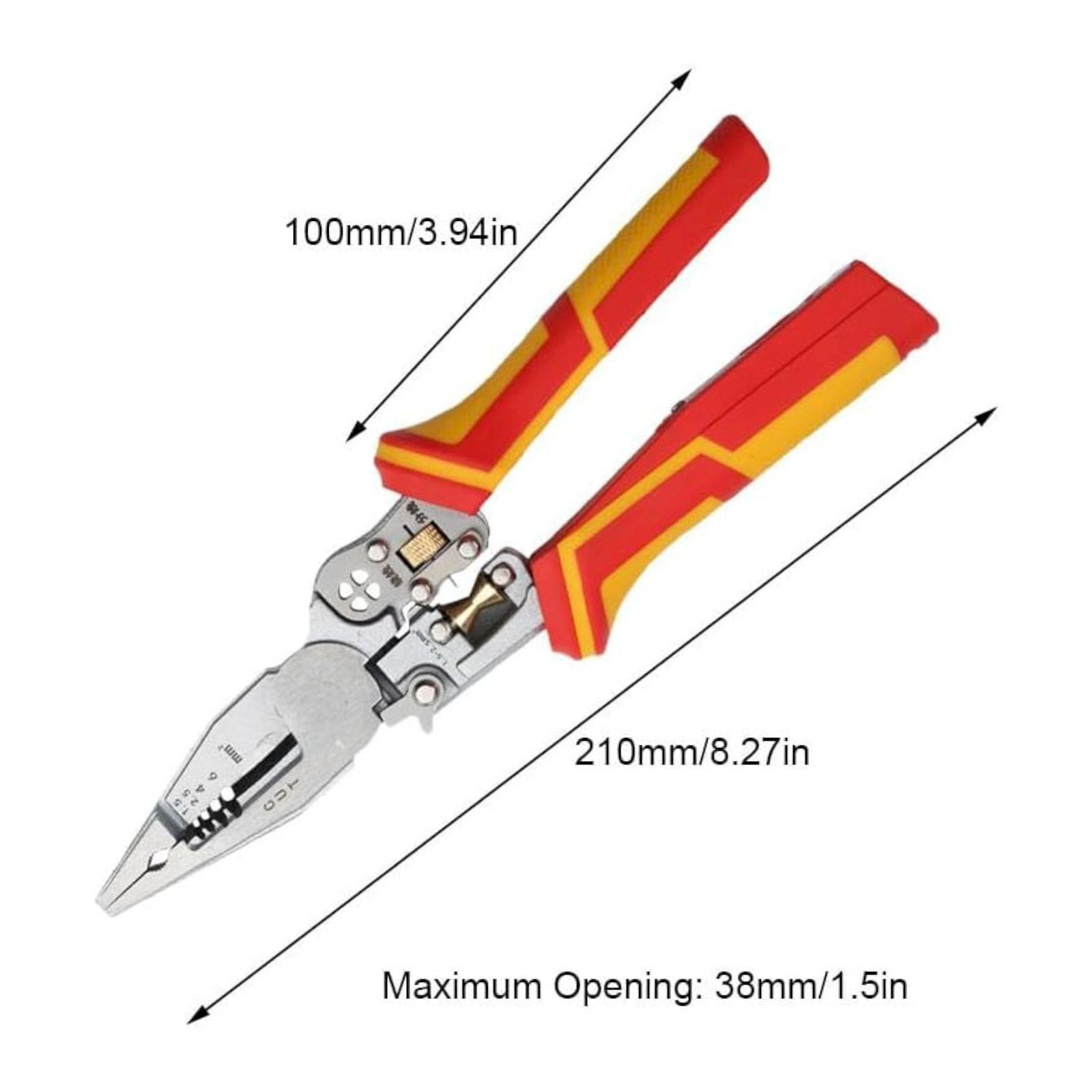 YEESHU 9 in 1 Multifunctional Wire Stripper, 2025 Upgrade Electrician Tool with Voltage Measurement Function, Cable Scissors for Stripping Winding and Splitting for Home and Professional Use