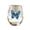 Blue, variant on Butterfly Stemless Glass Cup, Transparent Tumbler Set, Printed Drinkware for Kitchen and Bar Cart, 2 Pcs