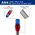 thumbnail image 4 of 1 Metro 4AN Acero Inoxidable CPE Coche Aceite Combustible Gas Línea Kit Manguera, 4 of 7
