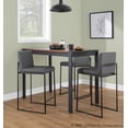 thumbnail image 2 of Fuji High Back Counter Stools for Kitchen Counter, Counter Height Chairs, Bar Stools Set of 3 with Backs, Counter Stools Set of 3 Black, Bar Stools Set of 3 Counter Height (Grey Faux Leather), 2 of 6