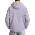 thumbnail image 5 of FRSASU Men's Hooded Rain Jacket, Water‑Resistant Zip Up Outdoor Windbreaker Jacket with Multiple Pockets Purple, 5 of 6
