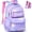 Purple, variant on TONGJM Girls School Backpack, Cute Purple Gradient Bookbag Multi Pockets 180 Degree Wide Opening, Purple