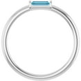 thumbnail image 2 of 14k White Gold Sky Blue Topaz 4x2mm Polished Sky Blue Topaz Stackable Ring Size 7 Stackable Ring for Women, 2 of 2