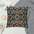 thumbnail image 2 of COMIO Mexican Fiesta Throw Pillow Covers Dragonfly Flower Dahlia Pillow Case Day of The Dead Dia De Los Muertos Cinco De Mayo Decorations, 2 of 5