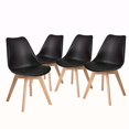thumbnail image 1 of Comforland Solid Wood Leg Dining Chair Set of 4, 1 of 4
