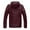 Wine, variant on Men's Casual Winter Jacket Warm Men Zipper Hooded Coat With Pocket