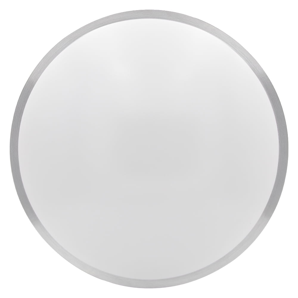 Maxxima 14 in. LED Round Flush Mount Ceiling Light Fixture, Brushed Aluminum Trim, Dimmable, 3000K Warm White, 1600 Lumens