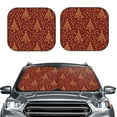 thumbnail image 2 of Fuzoiu Christmas Tree On A Red Background Print Car Windshield Sunshade,Folding Front Windshield Sun Shade,for Most Car Sedan SUV Truck,Car Windshield Sunshade-Small, 2 of 6