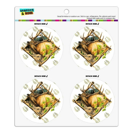 

Elk Diamond Refrigerator Fridge Locker Vinyl Circle Magnet Set