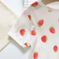 thumbnail image 7 of TAIAOJING Toddler Boys Girls Short Sleeve Clothing Kids Cartoon Strawberry Dinosaur Prints Tops Shorts Outfits For 12-18 Months, 7 of 7