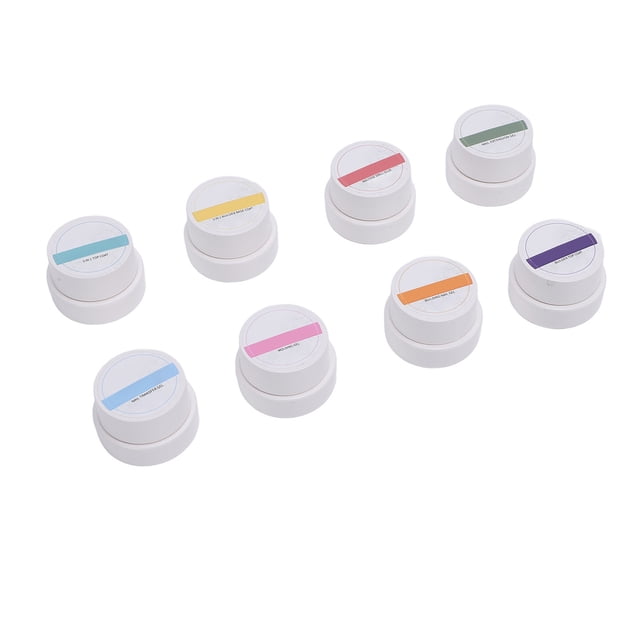 Top Coat Transfer Gel Set, 8pcs 5g Versatile Nail Polish Set Functional Nail Gel for Salon