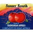 thumbnail image 2 of Retrolabel 18x15 Gold Ornate Wood Framed with Double Matting Museum Art Print Titled - Sunny South Tasmanian Apples, 2 of 4