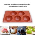 thumbnail image 4 of Hugtrwg Molde Silicona Con Esfera 5 Medias Bolas Molde para Pastel Plantilla Chocolate Pudín, 4 of 9