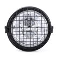 thumbnail image 2 of Faros delanteros LED para motocicleta de 16.51 cm con cubierta de parrilla de metal y soporte para Café Racer Choppers Cruisers Faros delanteros Spptty luces del coche, 2 of 8