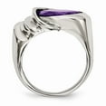 thumbnail image 3 of Stainless Steel Polished With Purple Cubic Zirconia Ring - Size 8, 3 of 4
