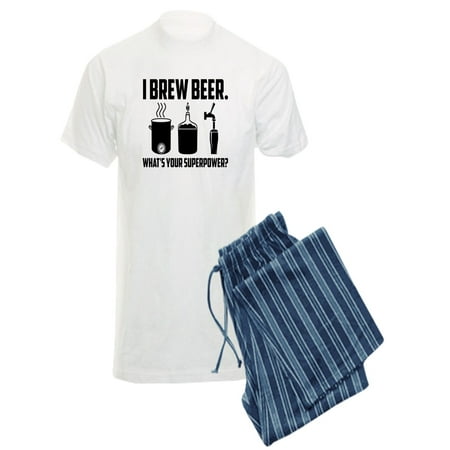 

CafePress - I Brew Beer. What s Your Superpower Pajamas - Men s Light Pajamas