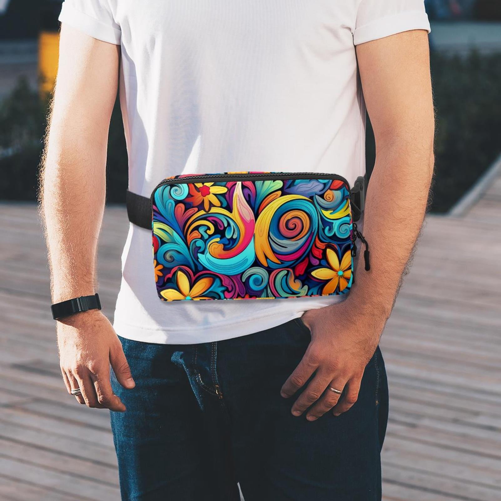 Peace Symbol Adjustable Lightweight Waist Packs Fanny Packs Money Belt with Extension Strap Unisex