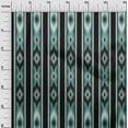 thumbnail image 2 of oneOone Polyester Lycra Dusty Teal Green Fabric Stripe & Ikat Ethnic Diy Clothing Quilting Fabric Print Fabric By Yard 56 Inch Wide, 2 of 4
