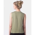 thumbnail image 3 of Alternative B05812065 Women Cotton Jersey Go-To Crop Muscle Tank Top, Military - Large, 3 of 5