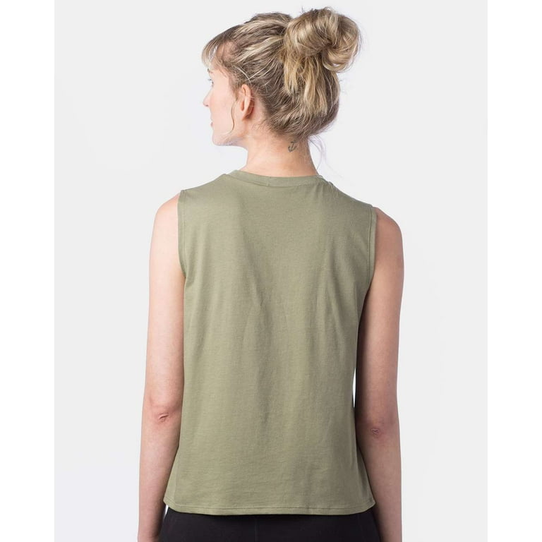 Alternative B05812064 Women Cotton Jersey Go-To Crop Muscle Tank 