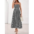 thumbnail image 6 of PRETTYGARDEN Womens Summer Dresses Spring Sleeveless Spaghetti Straps Casual Midi Dress Polka Dot Smocked Beach Sundress, 6 of 9