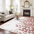 thumbnail image 3 of Area Rug for Living Room, Spring Reddish Brown Eucalyptus Non-Slip Indoor Large Carpet for Bedroom/Dining Room, Botanical Leaf Country Washable Low-Profile Rectangle Floor Runner Rugs - 6 x 9 Ft, 3 of 7