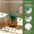 thumbnail image 6 of 5500 Pcs DIY Beaded Plant Kit, Forever Plant Beaded Leaf Flower Beads Plant Making Equipped with a Flower Pot,Green Glass Crystal Waterdrop for Jewelry Making DIY Craft (1 Set), 6 of 8