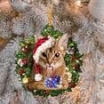 thumbnail image 4 of Twinkseal Holiday Hanging Decor Christmas Cat Hanging Decoration Acrylic Reusable Car Rearview Mirror Xmas Tree Ornament Hanging Cat Decoration, 4 of 8