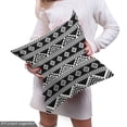 thumbnail image 4 of Ambesonne Aztec Fabric by the Yard Upholstery, Monochrome Aboriginal Motifs, 5 Yards, Charcoal Grey White, 4 of 4