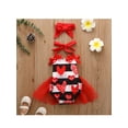 thumbnail image 4 of Bagilaanoe Newborn Baby Girl Valentine's Day Rompers Dress Heart Print Sleeveless Backless Bodysuits Skirts 3M 6M 9M 12M 18M 24M Infant One Piece Short Jumpsuit, 4 of 9