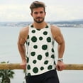 thumbnail image 6 of KLL Abstract Green Polka Dot Print Men's Muscle Gym Workout Stringer Tank Tops Bodybuilding Fitness T-Shirts Tank Tops Men-Medium, 6 of 7