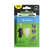 FrogTape reMOVEables Clear Mini Hooks, 18 Hooks and 24 Adhesive Strips