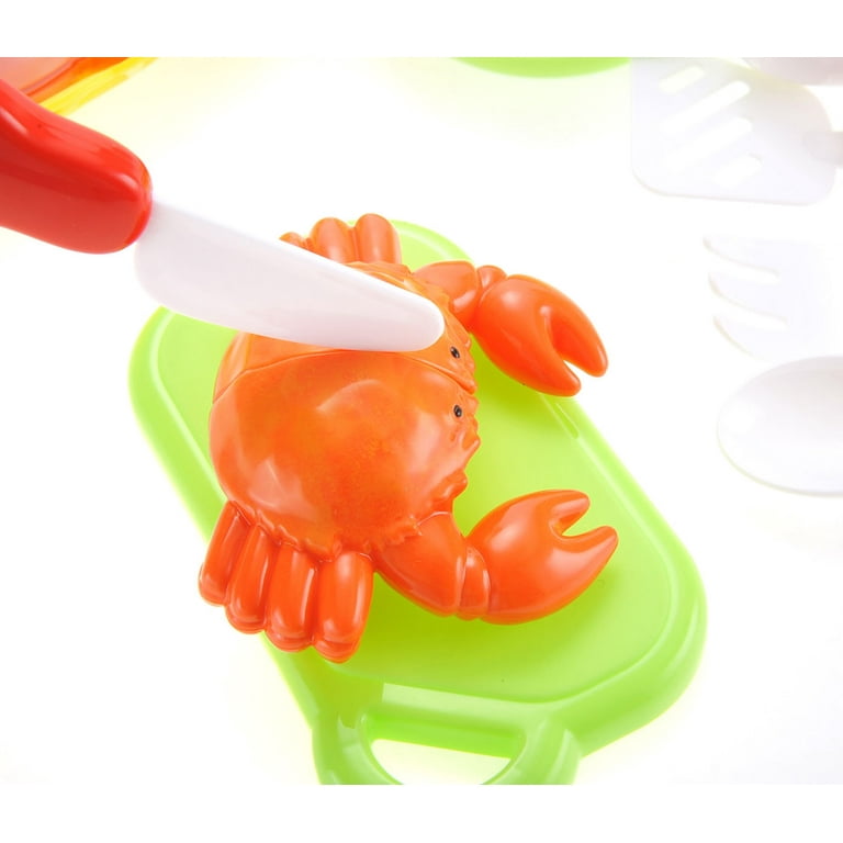 10 Pcs play food shrimp toy Toys Artificial Seafood Plastic Shrimp Model  Toy