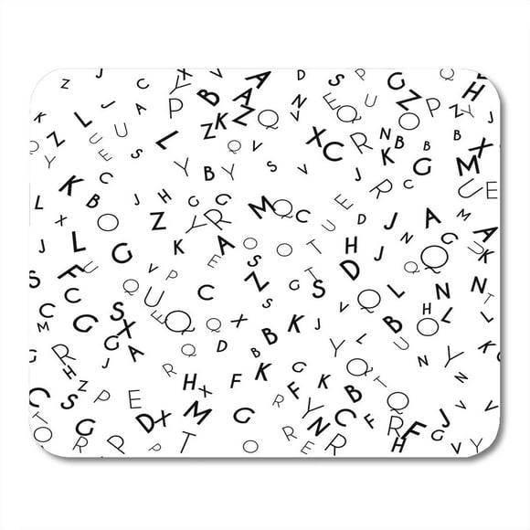 POGLIP Random Letters Abstract Alphabet Creative in Office Mix of Latin ABC Promotion Reading Publishing Mousepad Mouse Pad Mouse Mat 9x10 inch