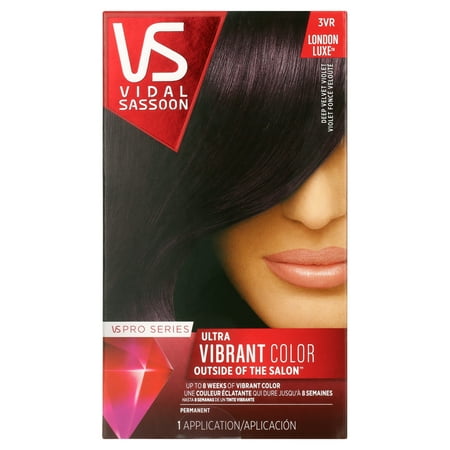 Vidal Sassoon Pro Series Permanent Hair Color Dye, 3RV Magnetic Mahogany, Hair Color, 1 Kit
