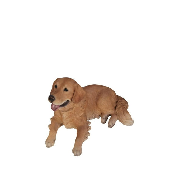 Hi-Line Gift 12 in Golden Retriever Lying Down Garden Statue, Weather-Resistant