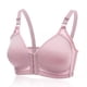 thumbnail image 1 of Ropa interior de gran tamaño de algodón fino sin aro con hebilla frontal sujetador fruncido transpirable cómodo ropa interior para mujeres de mediana edad y mayores, 1 of 2