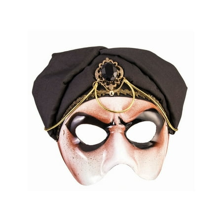 Halloween Fortune Teller - Half Mask - With Black Scarf - Male