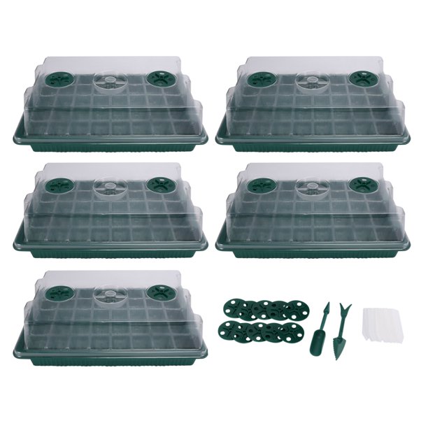 Breeding Starter Tray, Mini Propagation Plant Greenhouse Grow Kit with