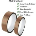 thumbnail image 2 of Pack of 2 High Temperature Tape, PTFE Adhesive Tape, Teflon Tape, PTFE Coated Glass Cloth Adhesive Tape, 19mm*10m, 2 of 5