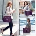 thumbnail image 3 of RAINSMORE 15.6 inch Laptop Bag for Women Teacher Tote Bag Laptop Tote Nurse Bag with Insulated Pocket Briefcase for Office College Nursing,Dark Purple, 3 of 9