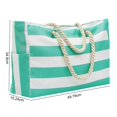 thumbnail image 4 of CNKOO Travel Bag Waterproof High Capacity Striped Side Pockets Smooth Zipper Storage Multi-purpose Shoulder Weekender Overnight Bag Travel Accessory, 4 of 11