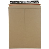 JAM Paper Photo Mailer Envelopes, 9x11.5, Brown Kraft, Peel & Seal, 6/Pack